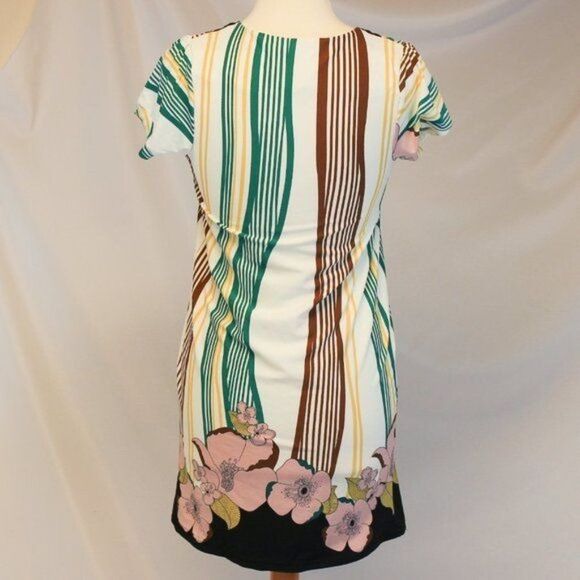 Short Sleeve Stretchy Floral Dress M - Picture 2 of 6